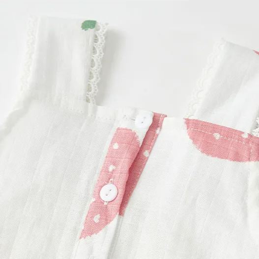 Baby Girl Strawberry Overalls
