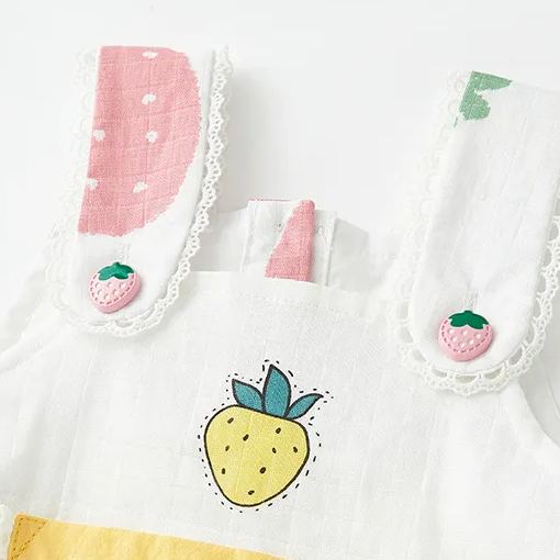 Baby Girl Strawberry Overalls