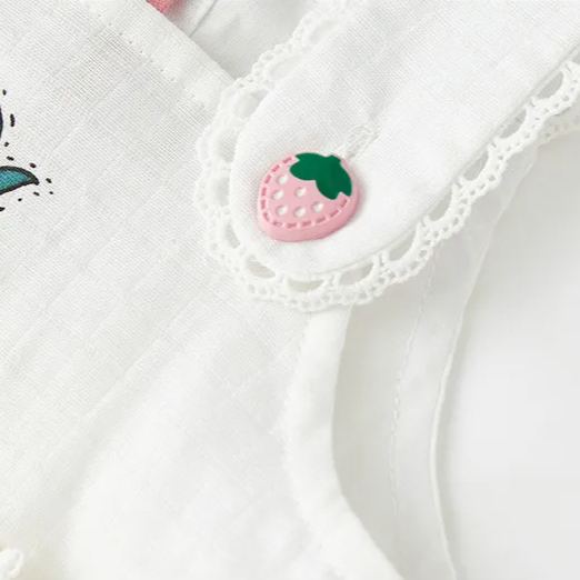 Baby Girl Strawberry Overalls