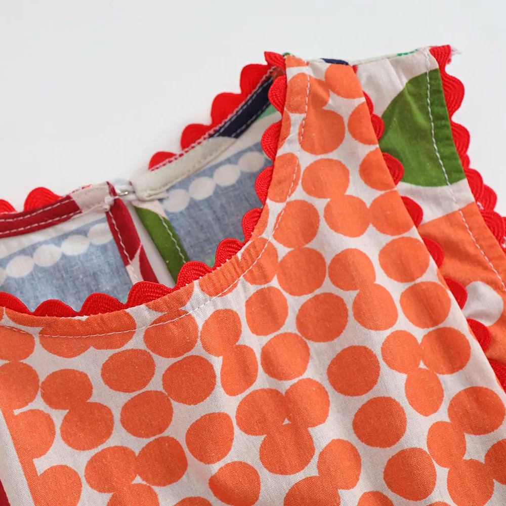 Toddler Girl Contrast Polka Dot Dress