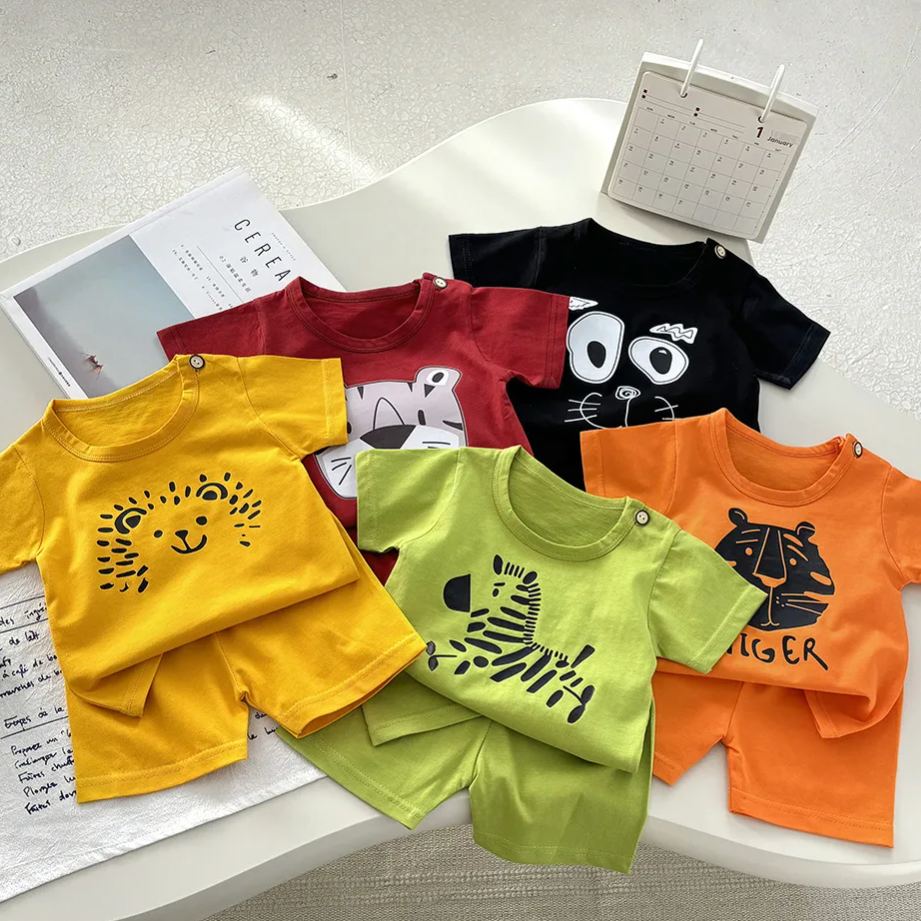 Toddler 2-Piece Cartoon Animal Sweatsuit Set