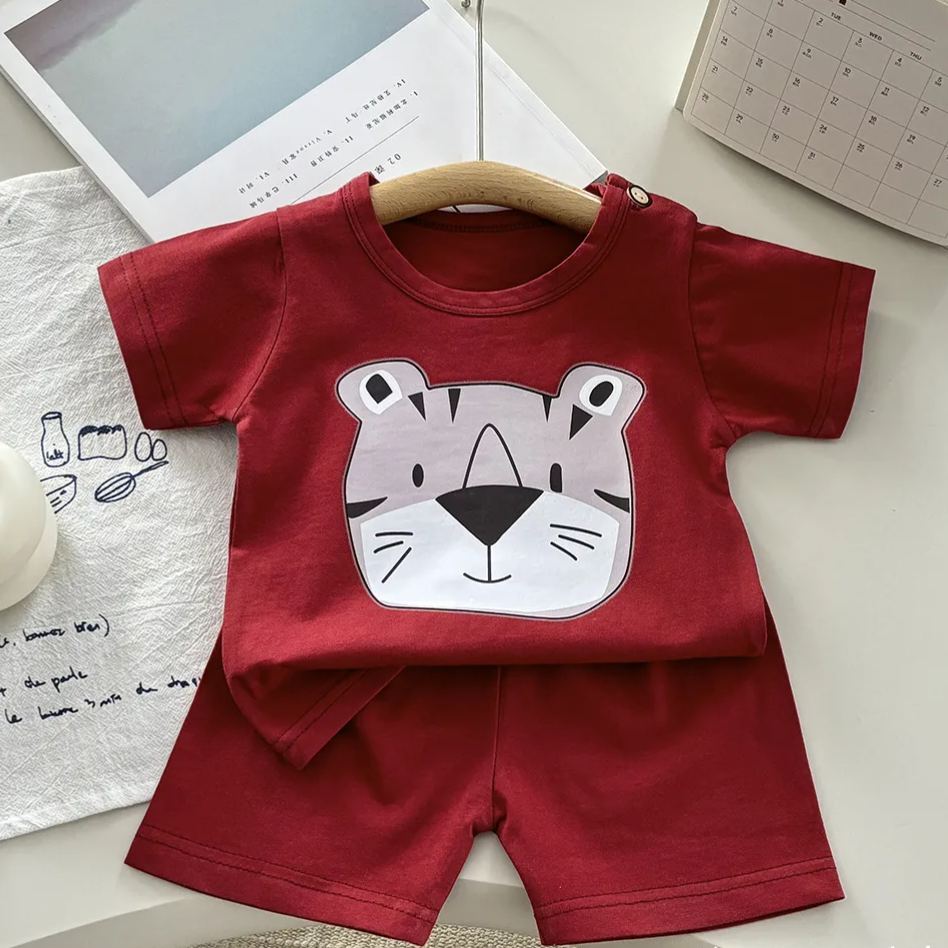 Toddler 2-Piece Cartoon Animal Sweatsuit Set