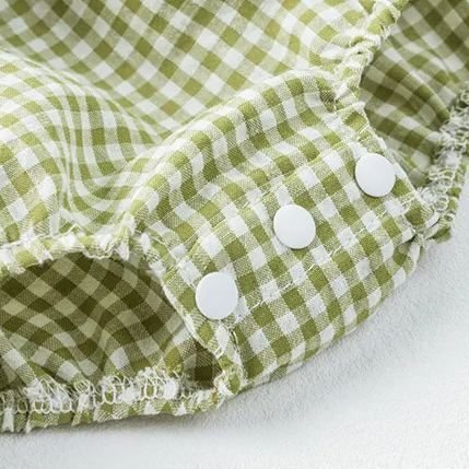 Baby Plaid Skirted Suspender Bodysuit