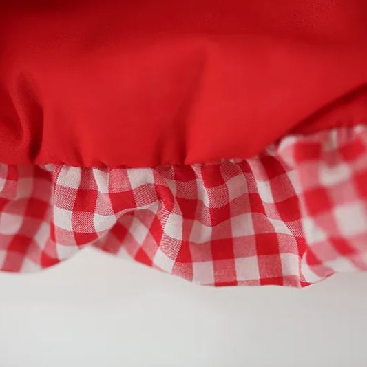 Baby Watermelon Red Plaid Sleeveless Dress