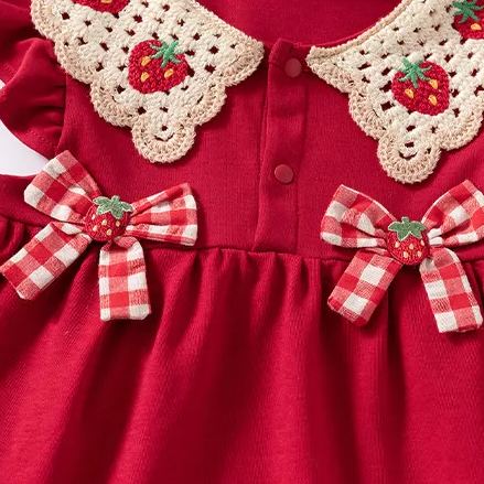 Baby Princess Collar Strawberry Dress