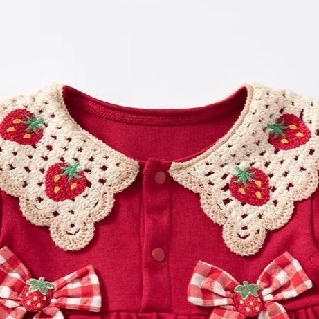 Baby Princess Collar Strawberry Dress