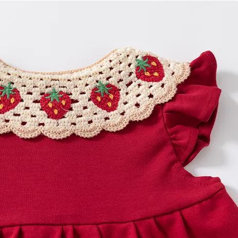 Baby Princess Collar Strawberry Dress