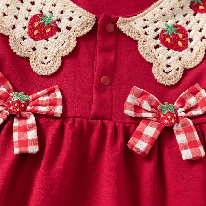 Baby Princess Collar Strawberry Dress