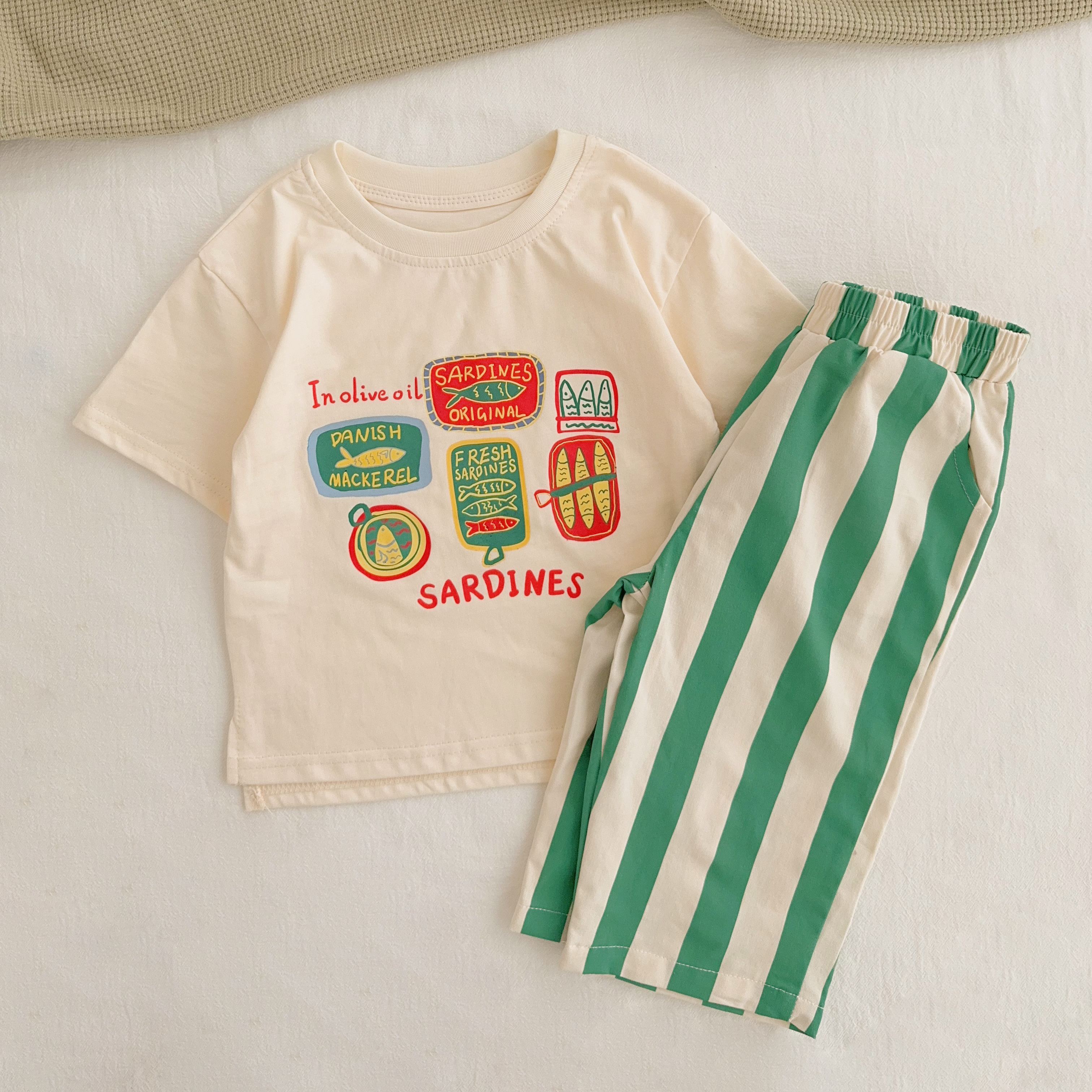 SARDINE Baby Toddler Green Casual Pants Set