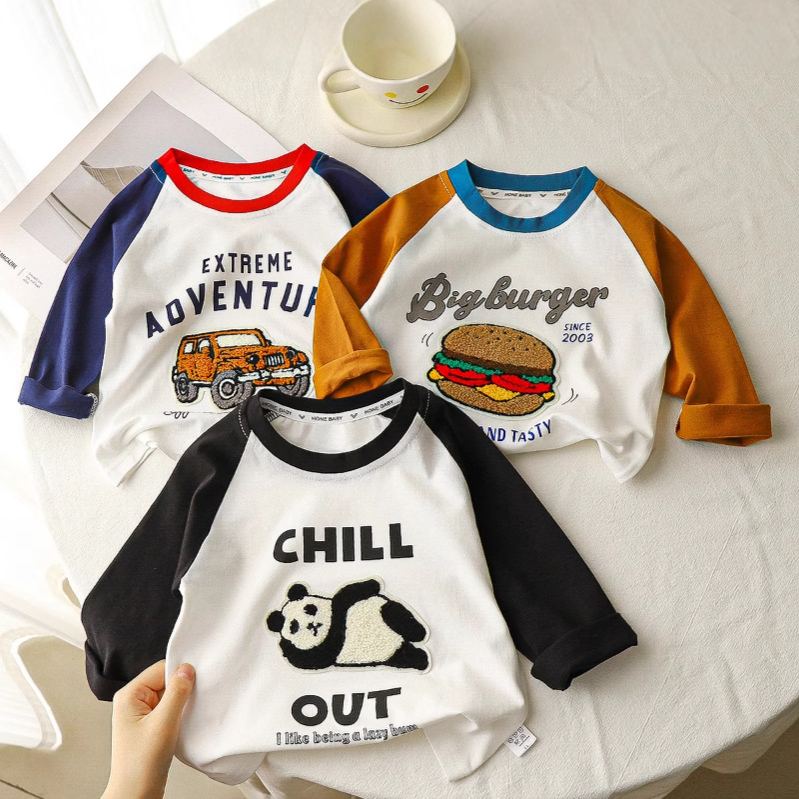 Boy Contrast Color Patchwork T-shirt