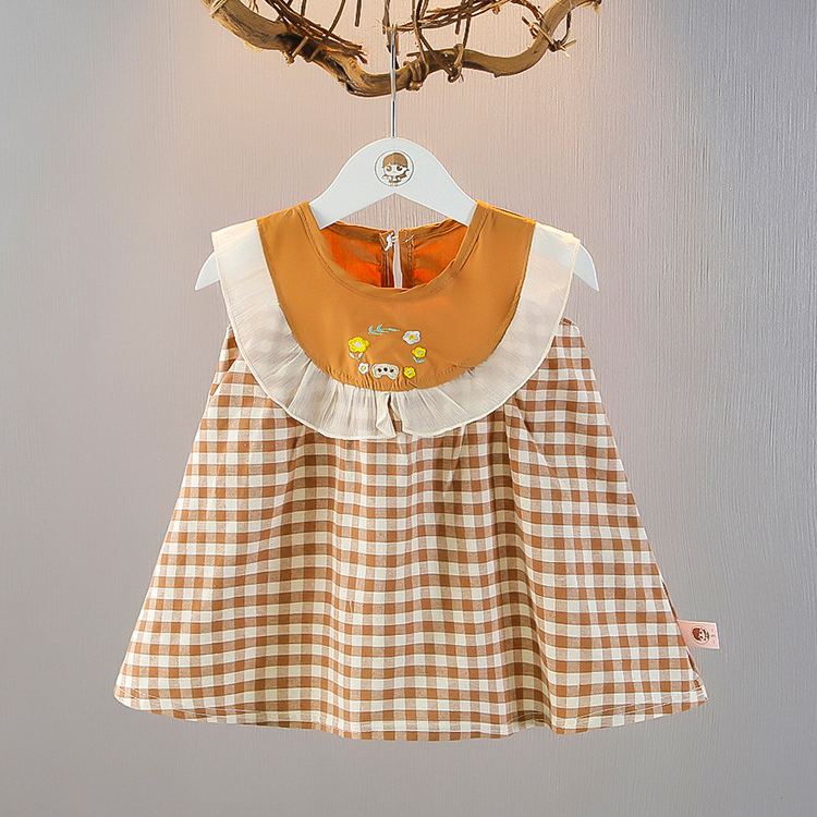 Baby Toddler Girl Yellow Plaid Dress