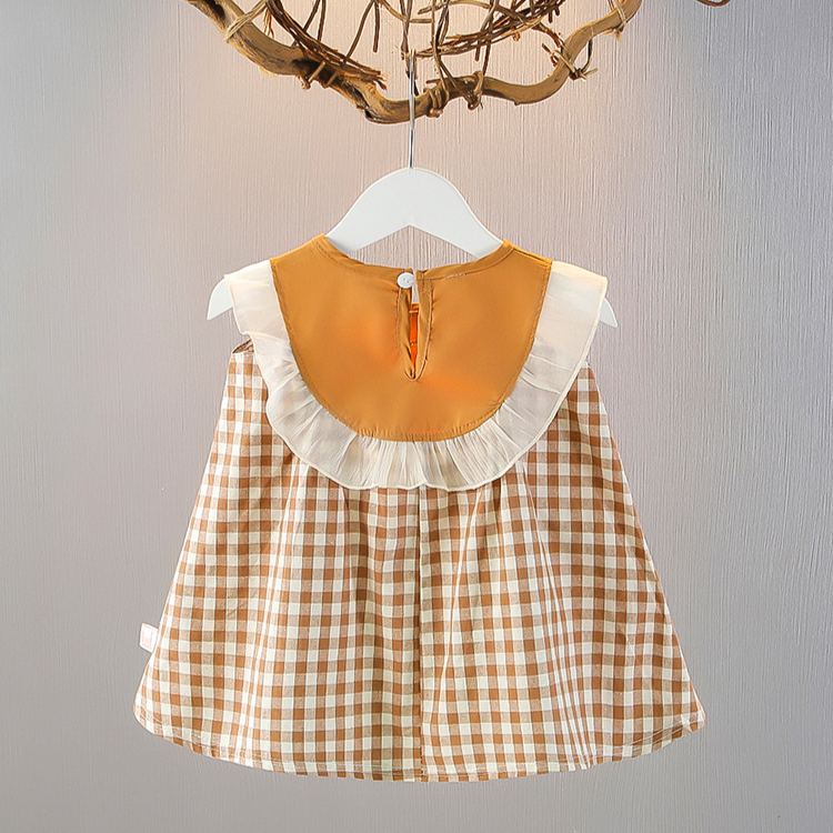 Baby Toddler Girl Yellow Plaid Dress