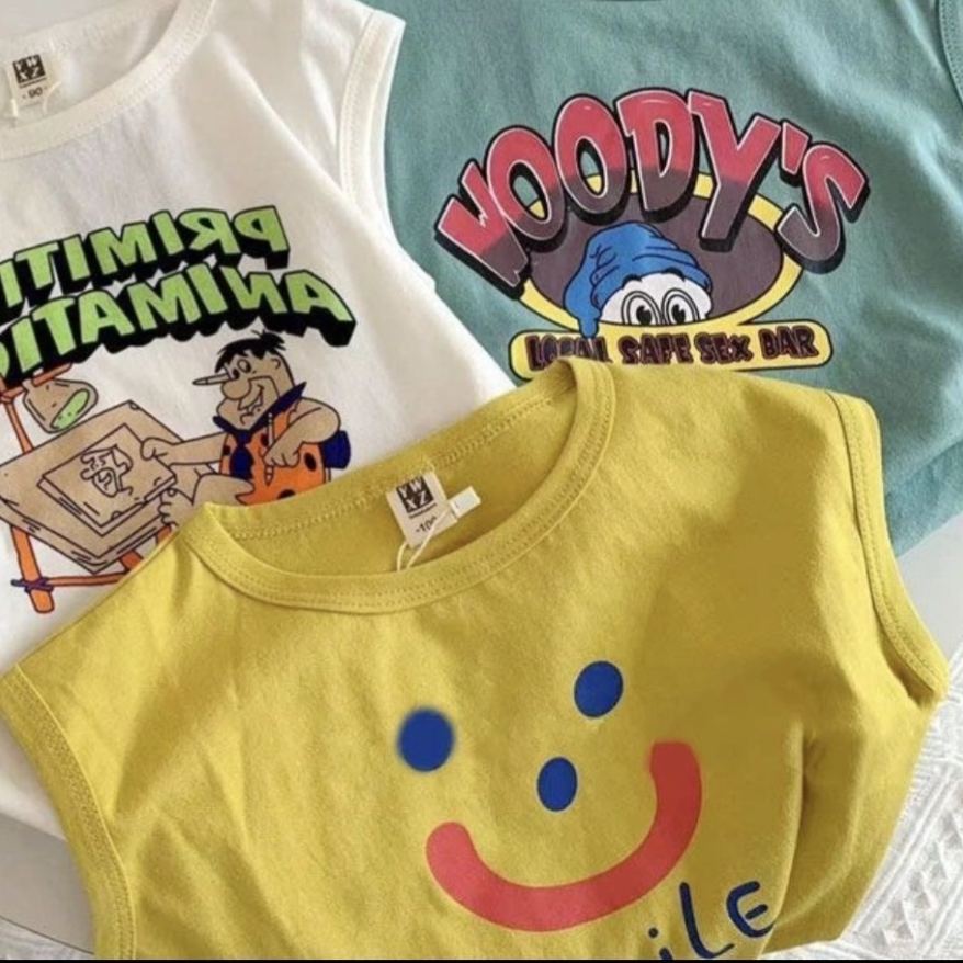 Baby Toddler Smile Face Yellow Tank