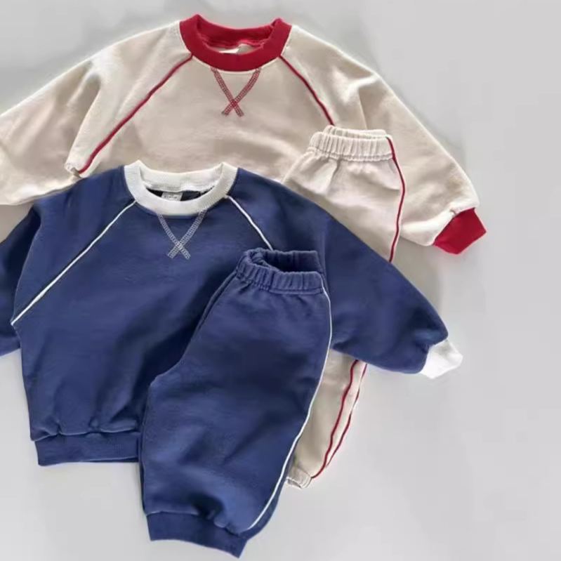 [Copy]Baby Toddler 2-Piece Contrast Waffle Basketball Set