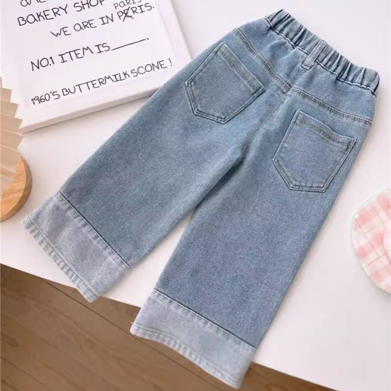Baby Sweet Flower Chic Denim Pants