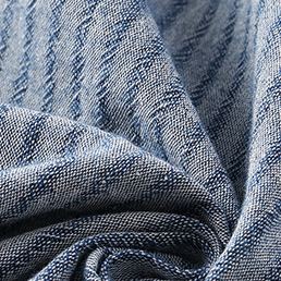 Baby Dog Stripe Blue Denim Lapel Romper