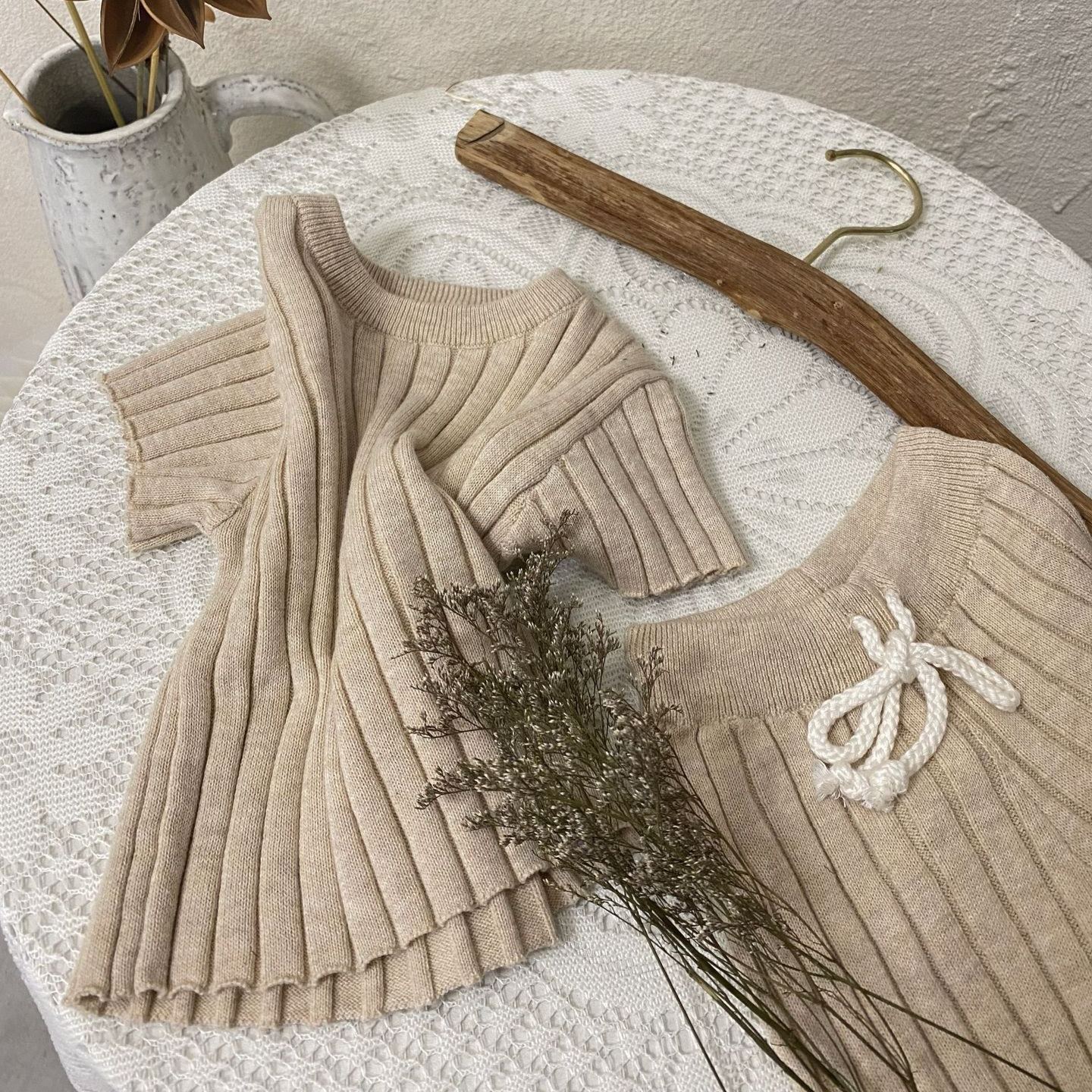 Baby Girls Heart Hollow Sweater Bodysuit