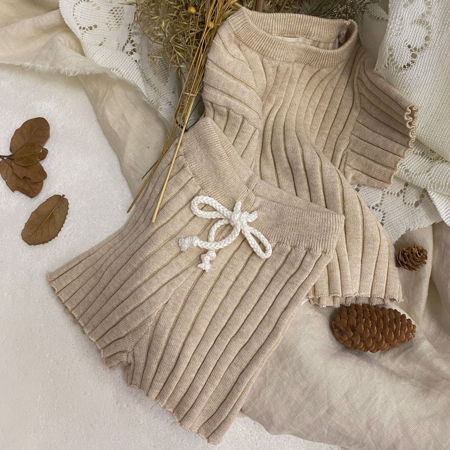 Baby Girls Heart Hollow Sweater Bodysuit