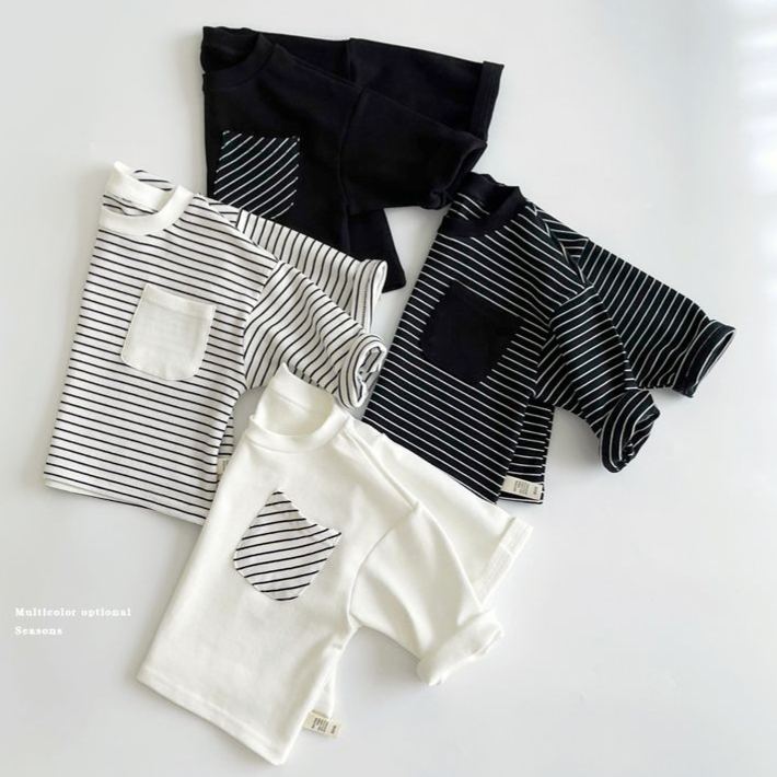 Toddler Striped Base Layer Simple T-Shirt