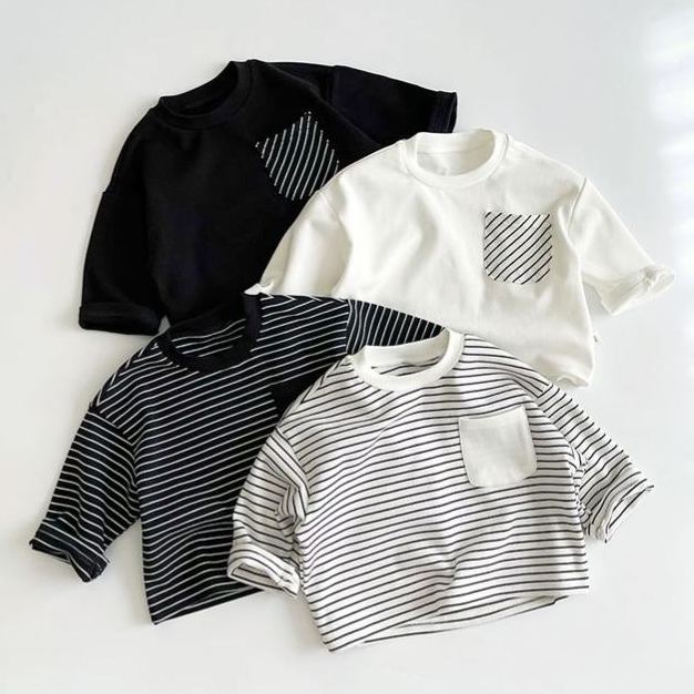Toddler Striped Base Layer Simple T-Shirt