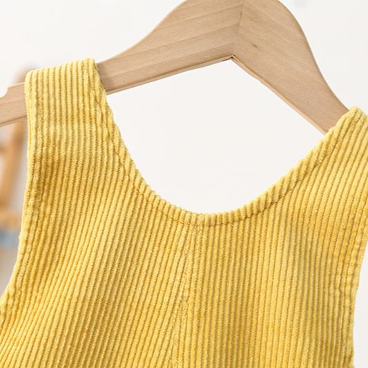 Baby Toddler Dog Embroidery Solid Color Romper