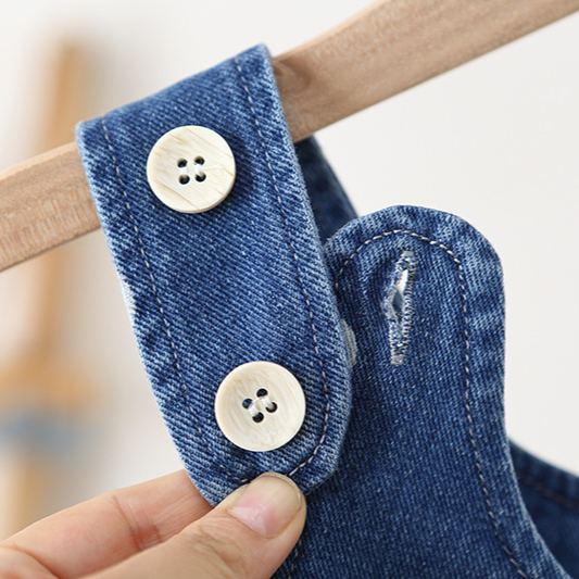 Baby Toddler Apple Denim Overalls