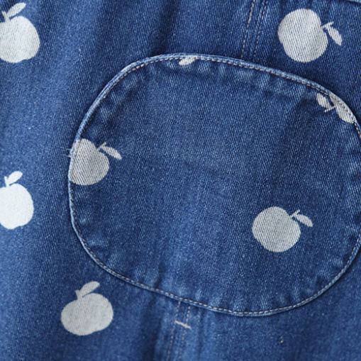 Baby Toddler Apple Denim Overalls