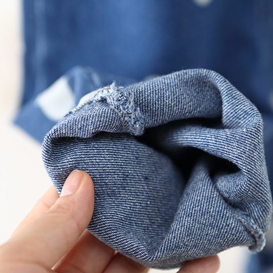 Baby Toddler Apple Denim Overalls