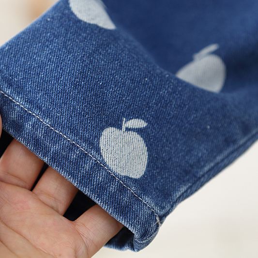 Baby Toddler Apple Denim Overalls