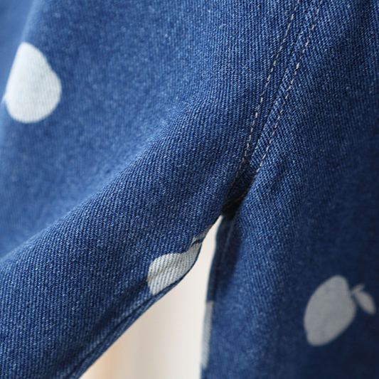 Baby Toddler Apple Denim Overalls