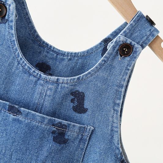 Baby Toddler Crocodile Denim Overalls