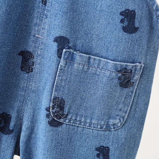 Baby Toddler Crocodile Denim Overalls