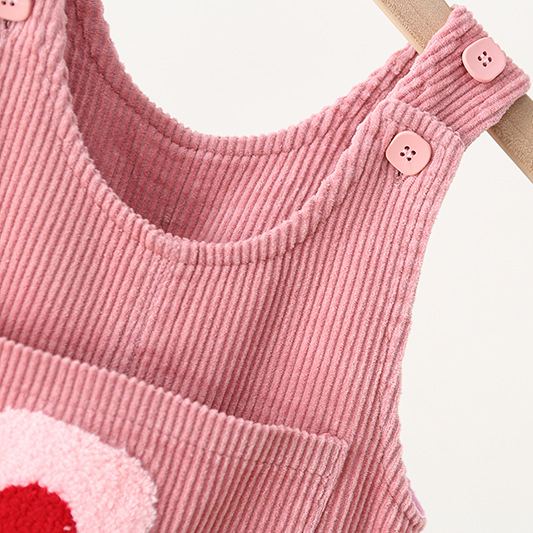 Baby Toddler Florals Embroidery Overalls