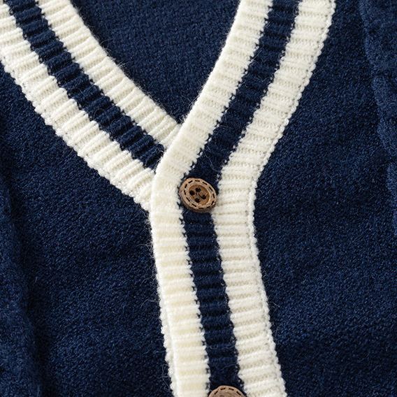 Kid Boy Knitted Casual Cardigan Sweater