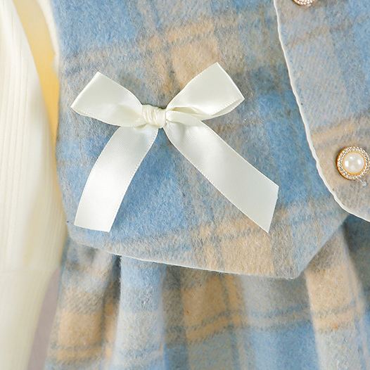 Baby Toddler Bow Plaid Dress