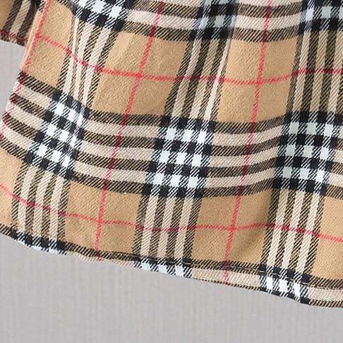 Baby Toddler Plaid Dress with Rabbit Pendant