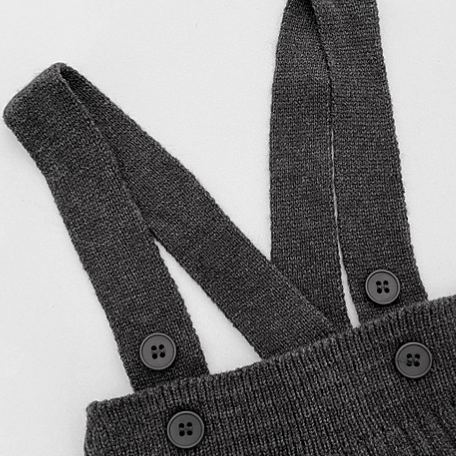 Baby Soild Color Knitted Sweater Overalls