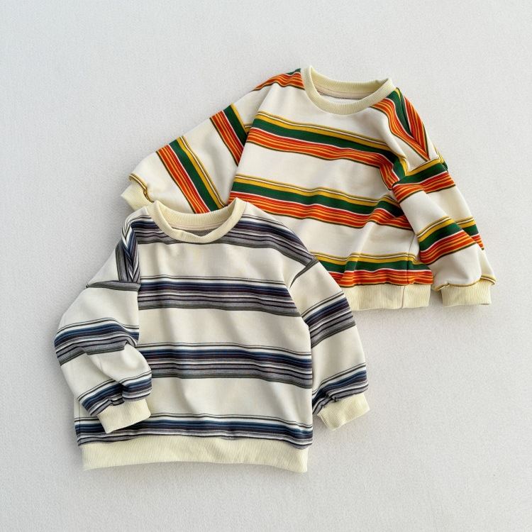Kid Coloful Stripe Sweatshirt