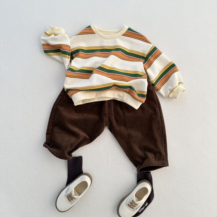 Kid Coloful Stripe Sweatshirt