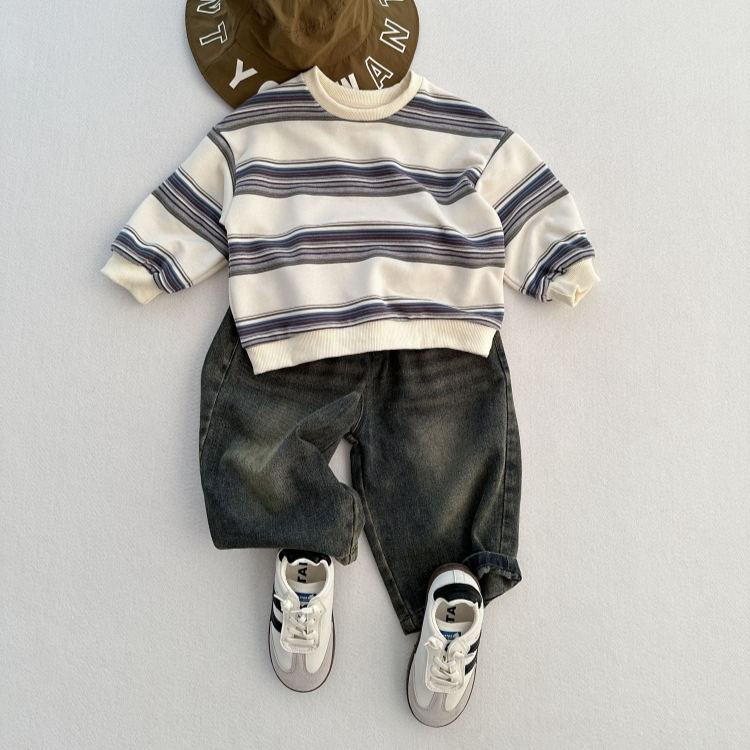 Kid Coloful Stripe Sweatshirt