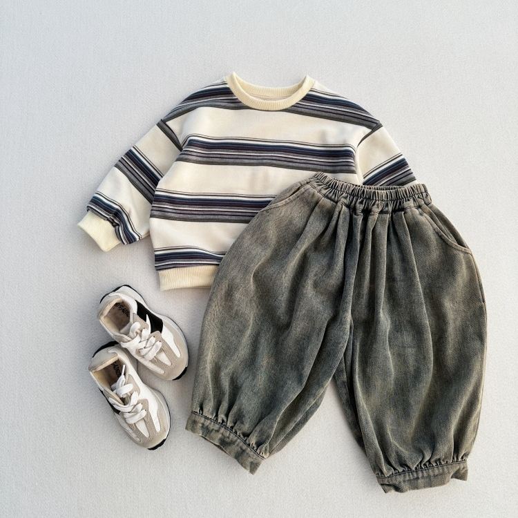 Kid Coloful Stripe Sweatshirt