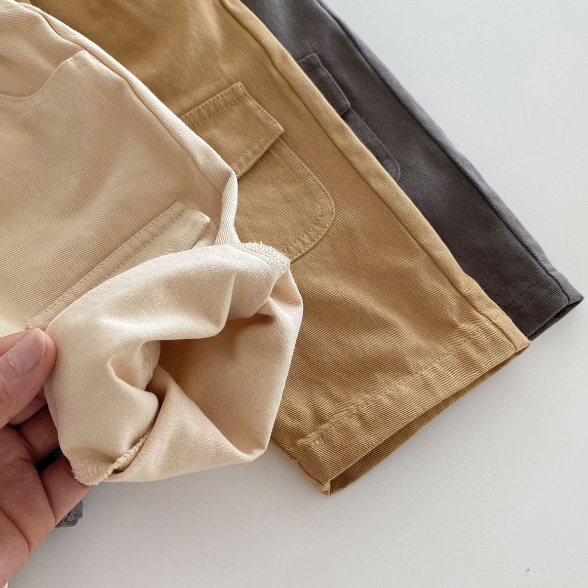 Baby Solid Color Worker Essential Pants