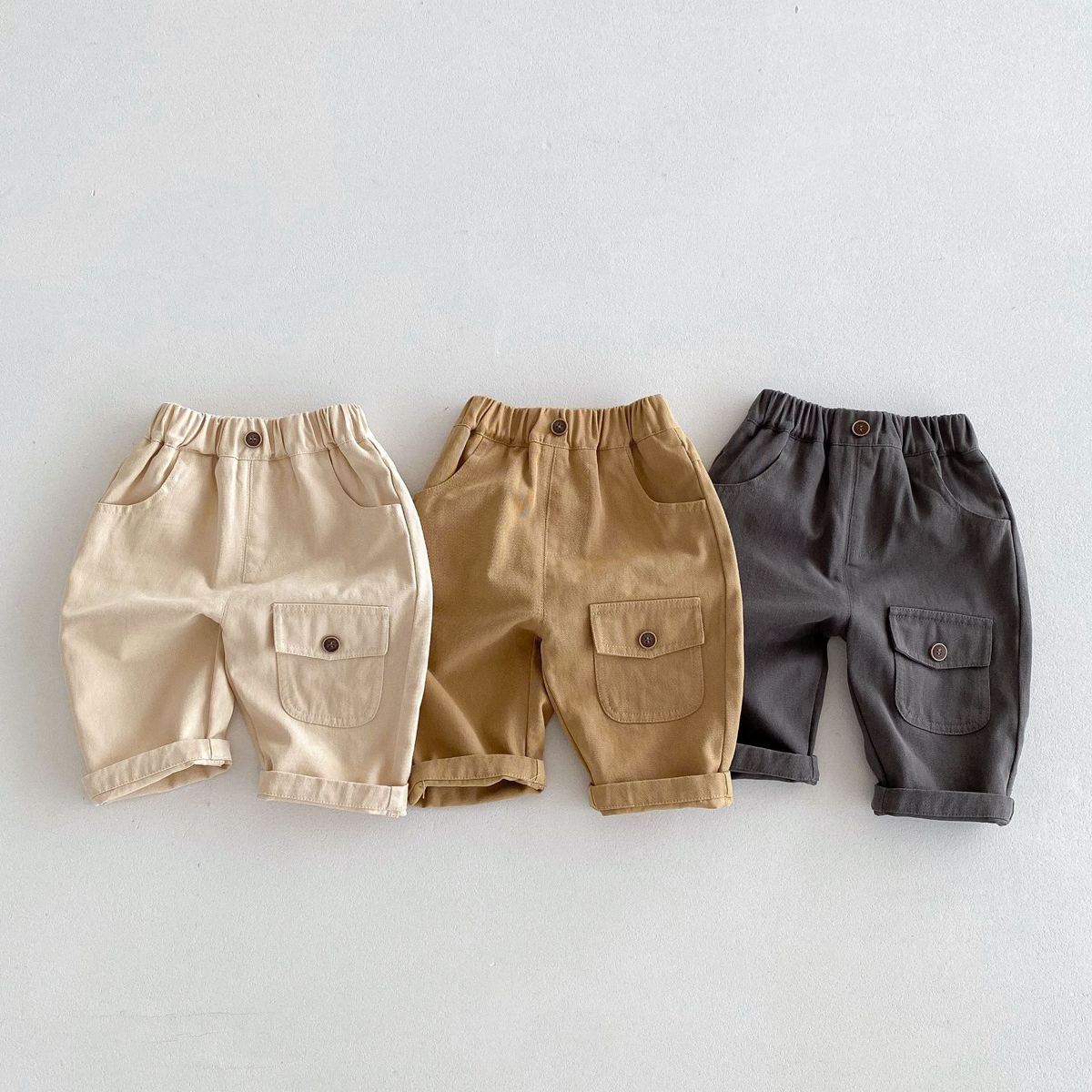 Baby Solid Color Worker Essential Pants