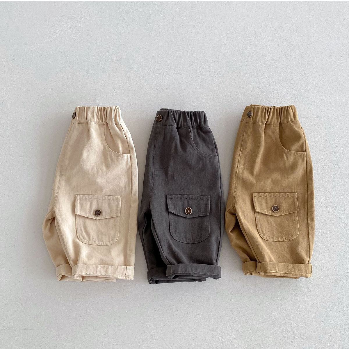 Baby Solid Color Worker Essential Pants