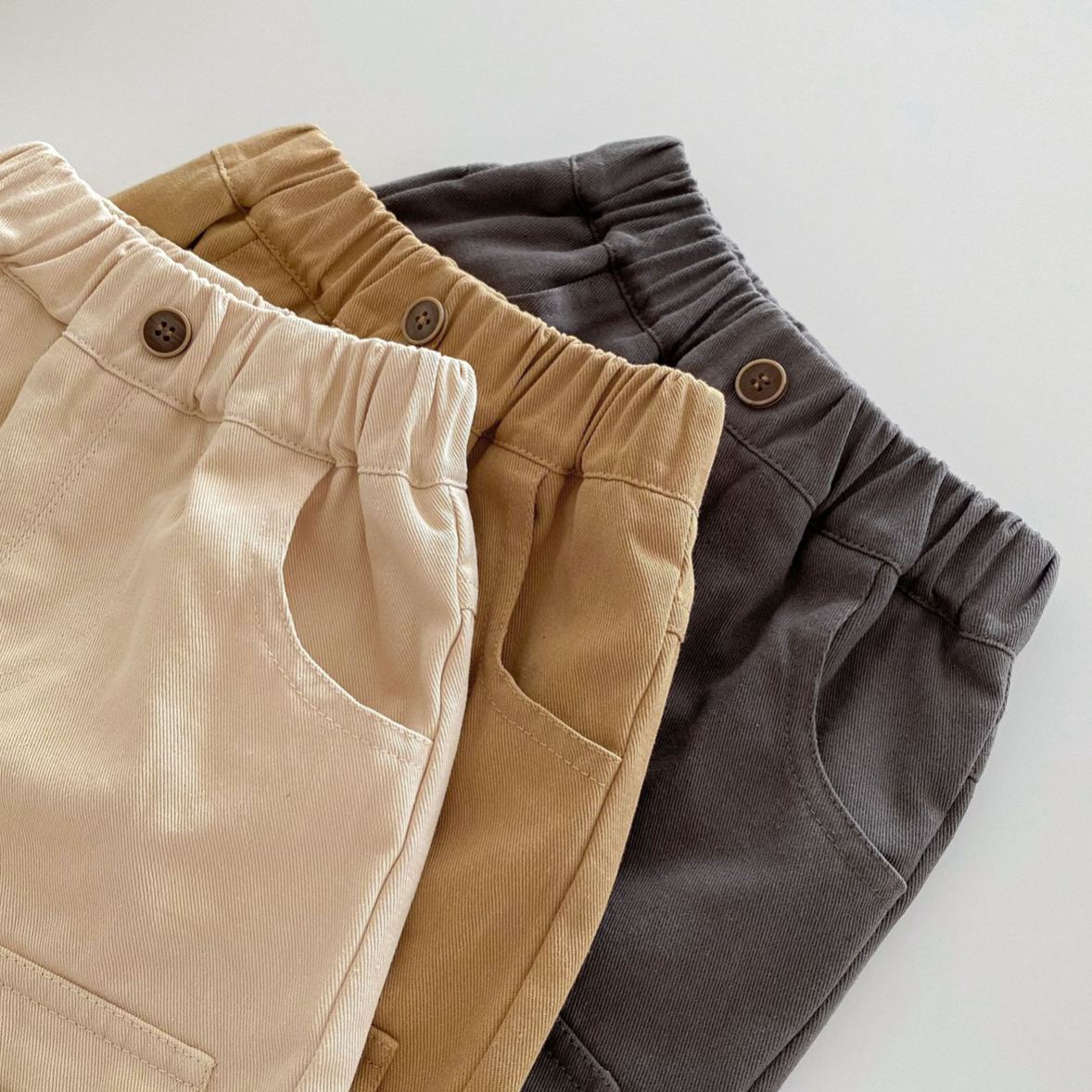 Baby Solid Color Worker Essential Pants