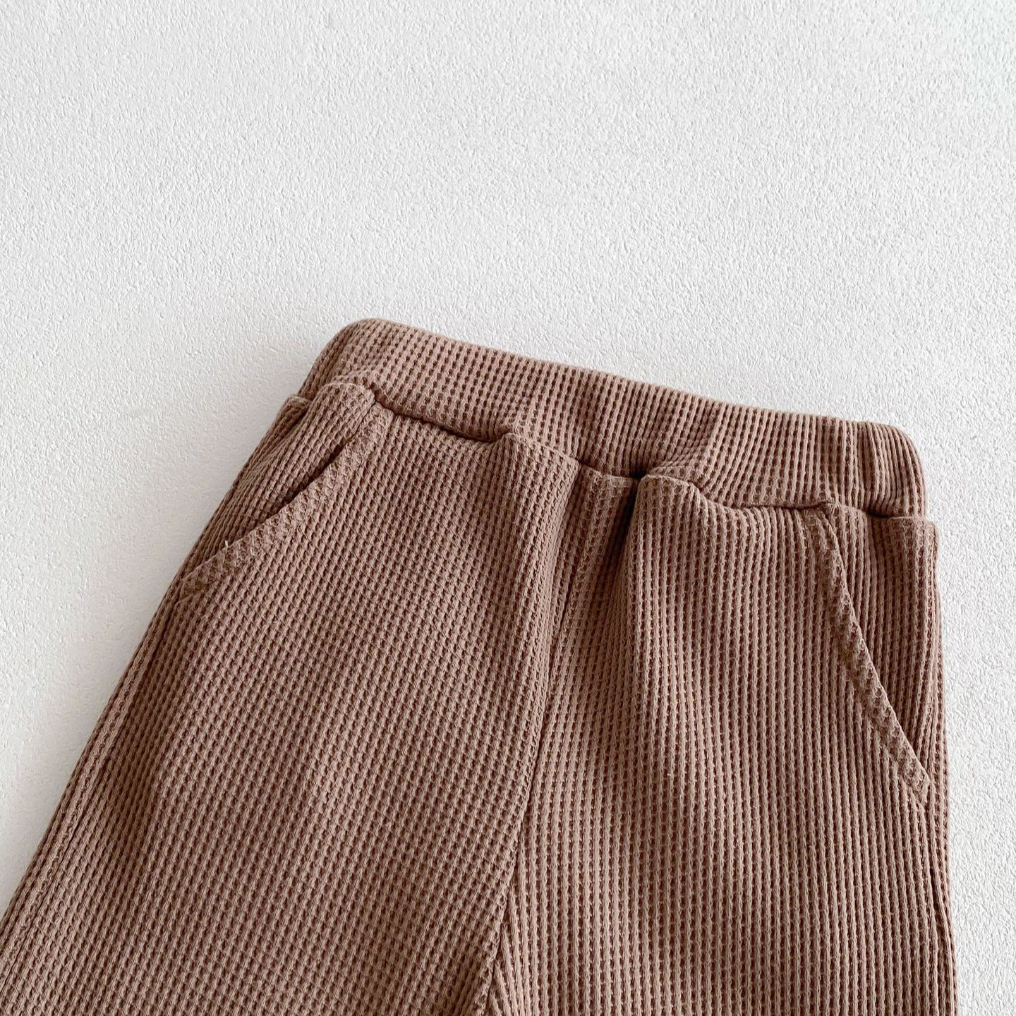 HAPPY MOOD Baby 2-Piece Embroidery Waffle Set