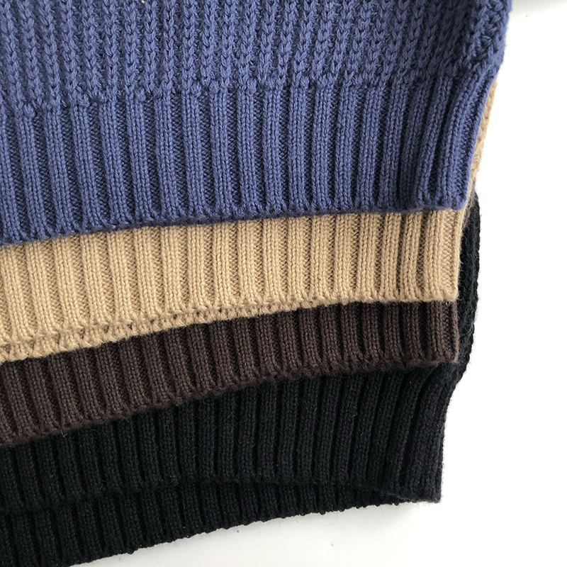 Kid Solid Color Knitted Sweater