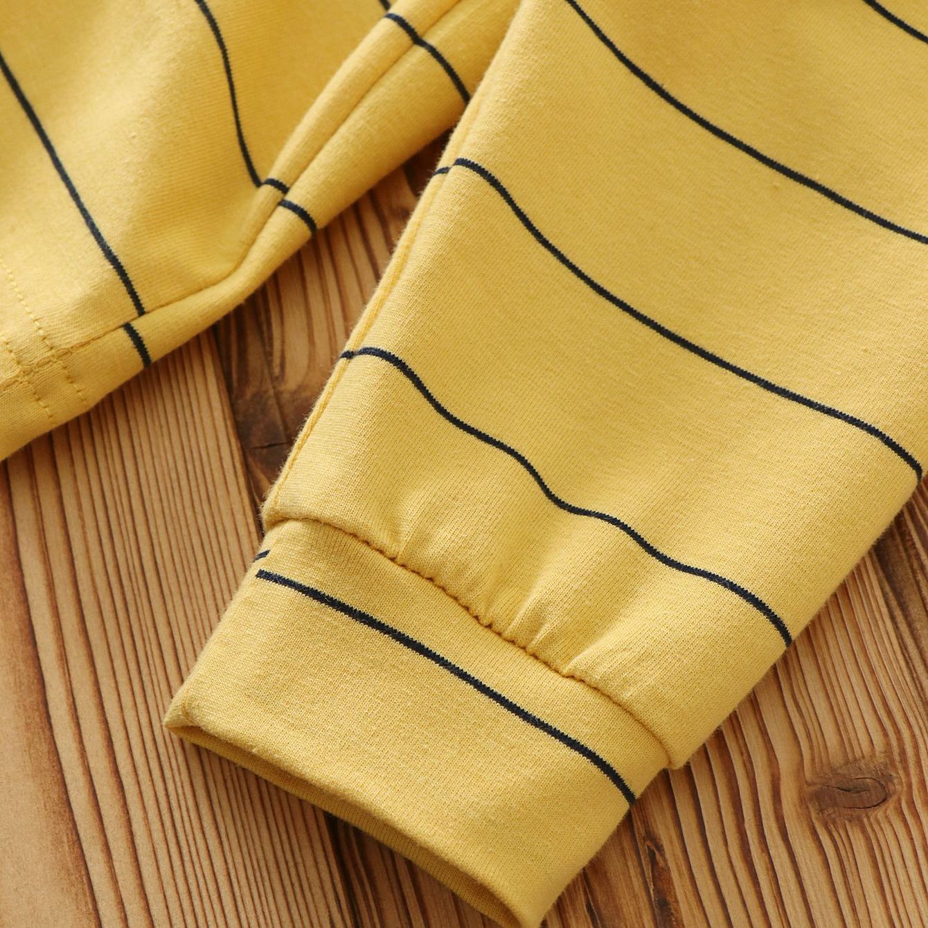 Toddler Striped Contrast Pocket T-shirt