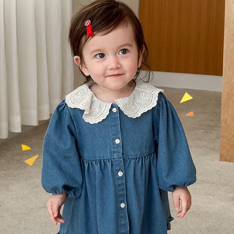 Baby Toddler Girl Lace Collar Dress