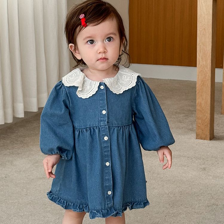 Baby Toddler Girl Lace Collar Dress